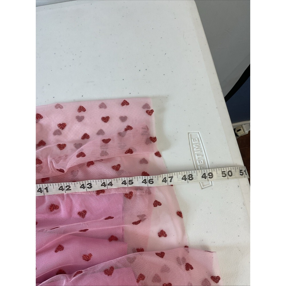 NEW Betsey Johnson Heart Pink Bustier Corset Tulle Midi Dress size 10 flowy - Picture 9 of 10